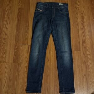 Diesel Livier Dark Wash Blue Superβ Low Jeans Jegging Size 29
